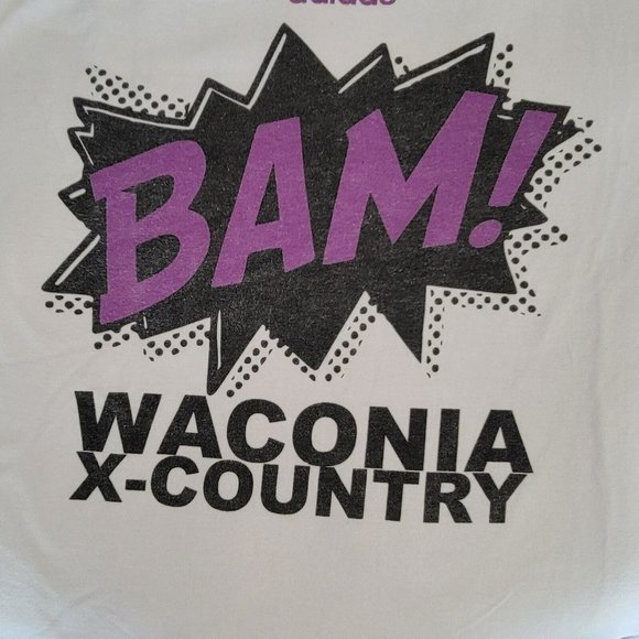 Adidas BAM! Waconia X-Country Running Short Sleeve T-Shirt Size M Medium White - Picture 2 of 5